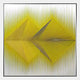 Vectra Yellow Chevron Gradient Leather 3D Wall Art