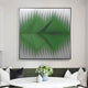 Vectra Green Chevron Gradient Leather 3D Wall Art
