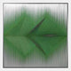 Vectra Green Chevron Gradient Leather 3D Wall Art