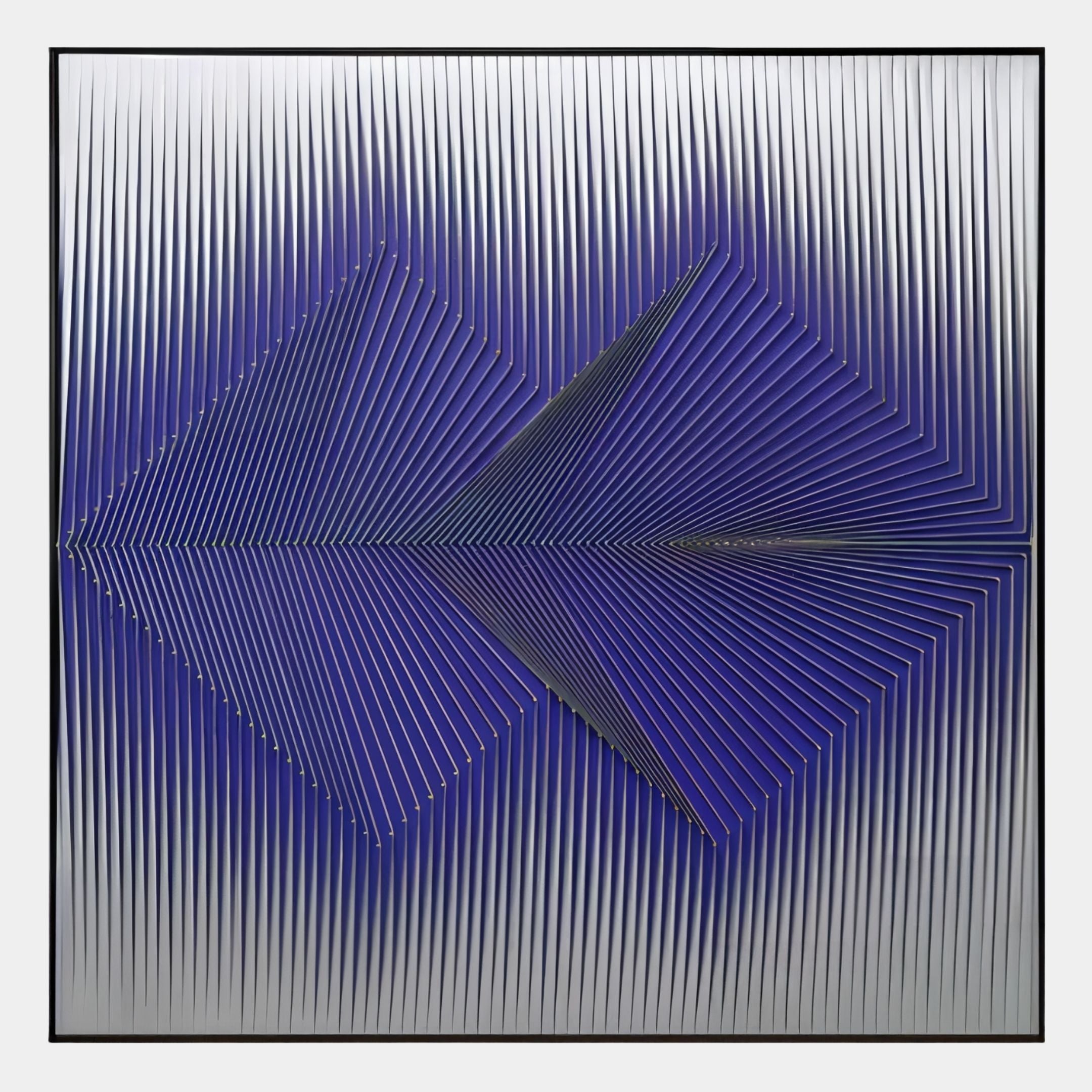Vectra Purple Chevron Gradient Leather 3D Wall Art