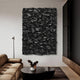 Veltrix Black Folded Leather 3D Wall Art