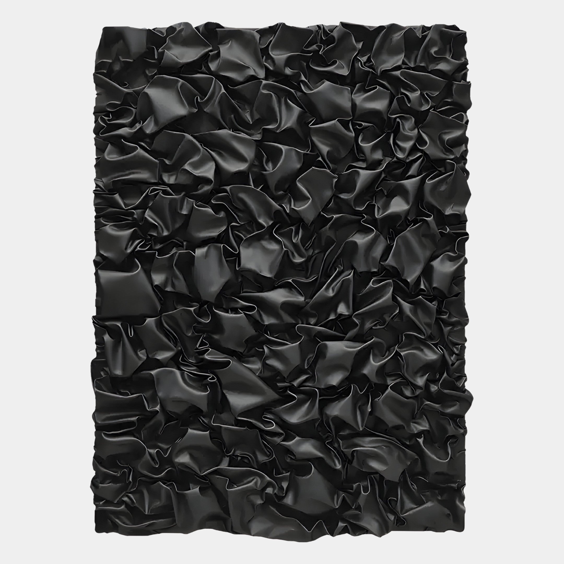 Veltrix Black Folded Leather 3D Wall Art
