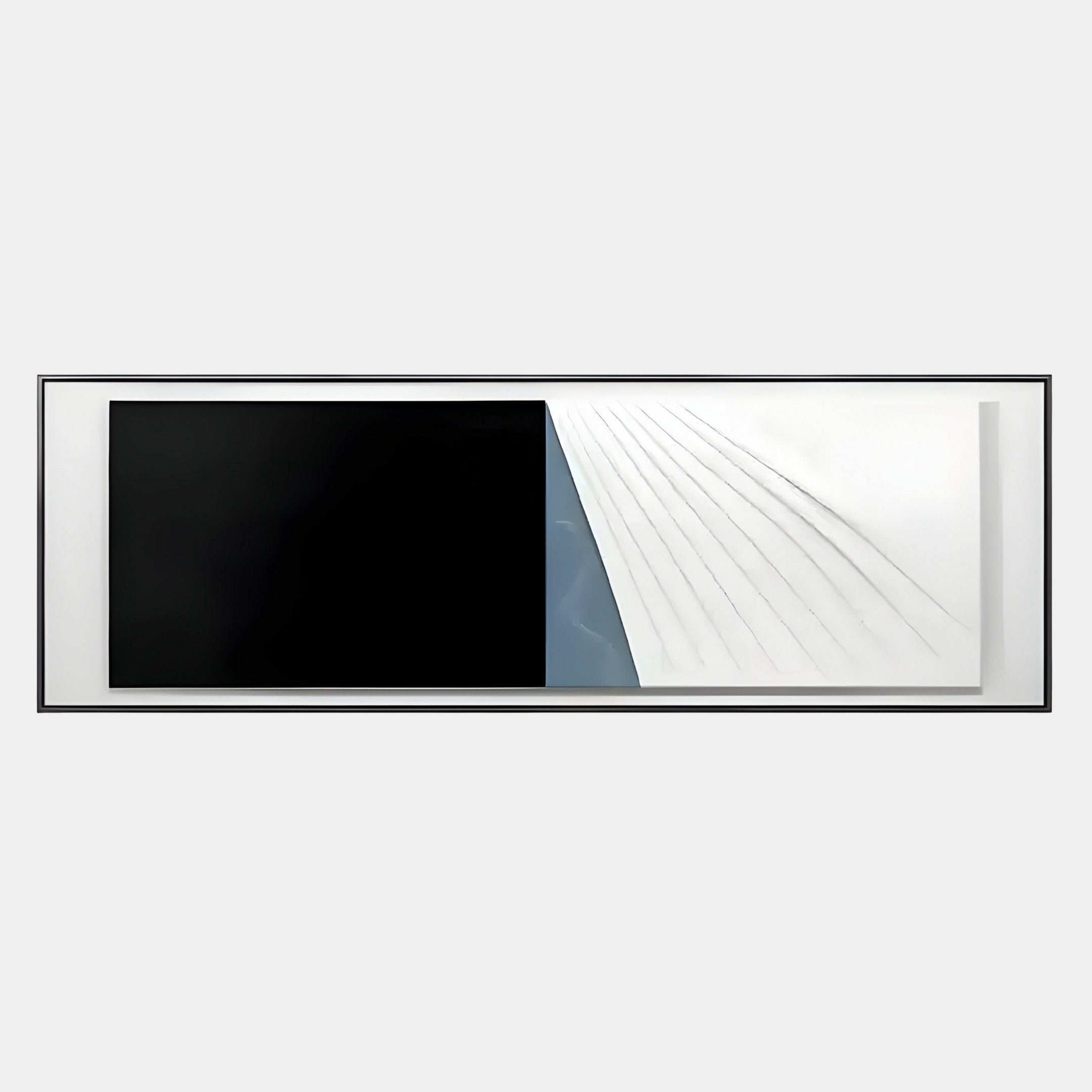 Ventura Black & White Fold Leather 3D Wall Art