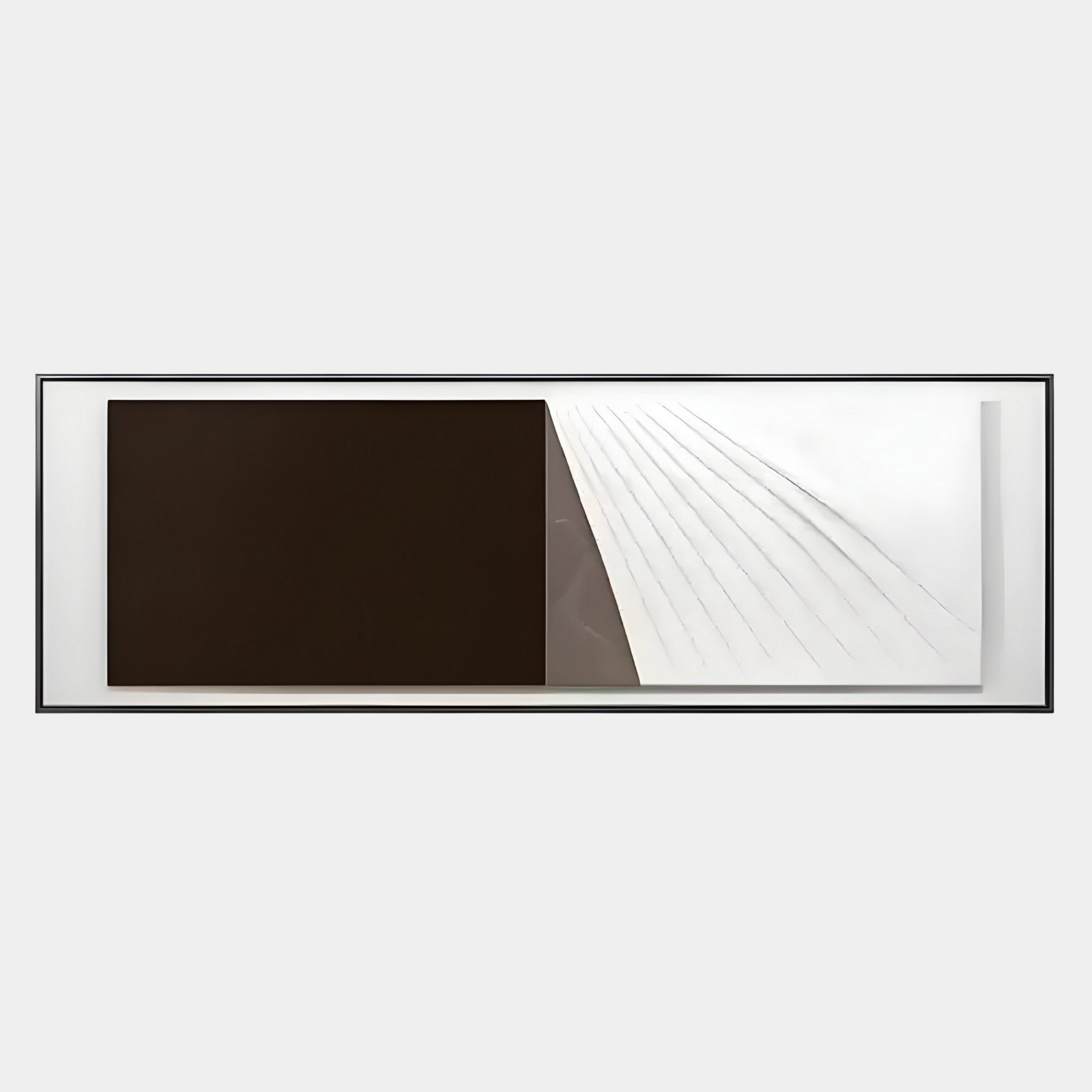 Ventura Mocha & White Fold Leather 3D Wall Art