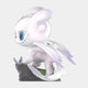 The Dragon Bond Light Fury Labubu Sculpture by Giant Sculptures stands 100cm tall, featuring a cute white dragon with blue eyes and translucent wings on a rock, playfully eyeing a butterfly. Its glossy finish gives it a charming fibreglass look.