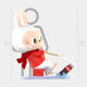 The Treasurer Coca-Cola Labubu Sculpture by Giant Sculptures stands about 160cm tall. It features a cute cartoon Labubu in a red scarf and white outfit, fishing a Coca-Cola bottle, and comes displayed on a red box.