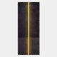 The Eternia Midnight Textured Oil Painting LED Wall Art by Giant Sculptures features a textured black surface bisected vertically by a thin, glowing yellow LED line for a bold, modern contrast.
