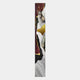 The Floren Crimson Burst Canvas LED Wall Art by Giant Sculptures is a tall, narrow abstract piece on premium canvas featuring flowing maroon, black, white, and gold marble-like textures with metallic and layered brushstrokes.