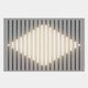 The Verlux Geometric Glow 3D LED Wall Art by Giant Sculptures features a rectangular panel with vertical black slits and a central diamond-shaped cluster of bright white LED lights, offering a striking and modern geometric design.