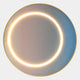 The Aurora Pastel Glow Crystal Porcelain LED Wall Art by Giant Sculptures features a round design with a thin gold frame, glowing circular LED light, and soft blue-toned aurora pastel gradient—perfect as modern wall décor.