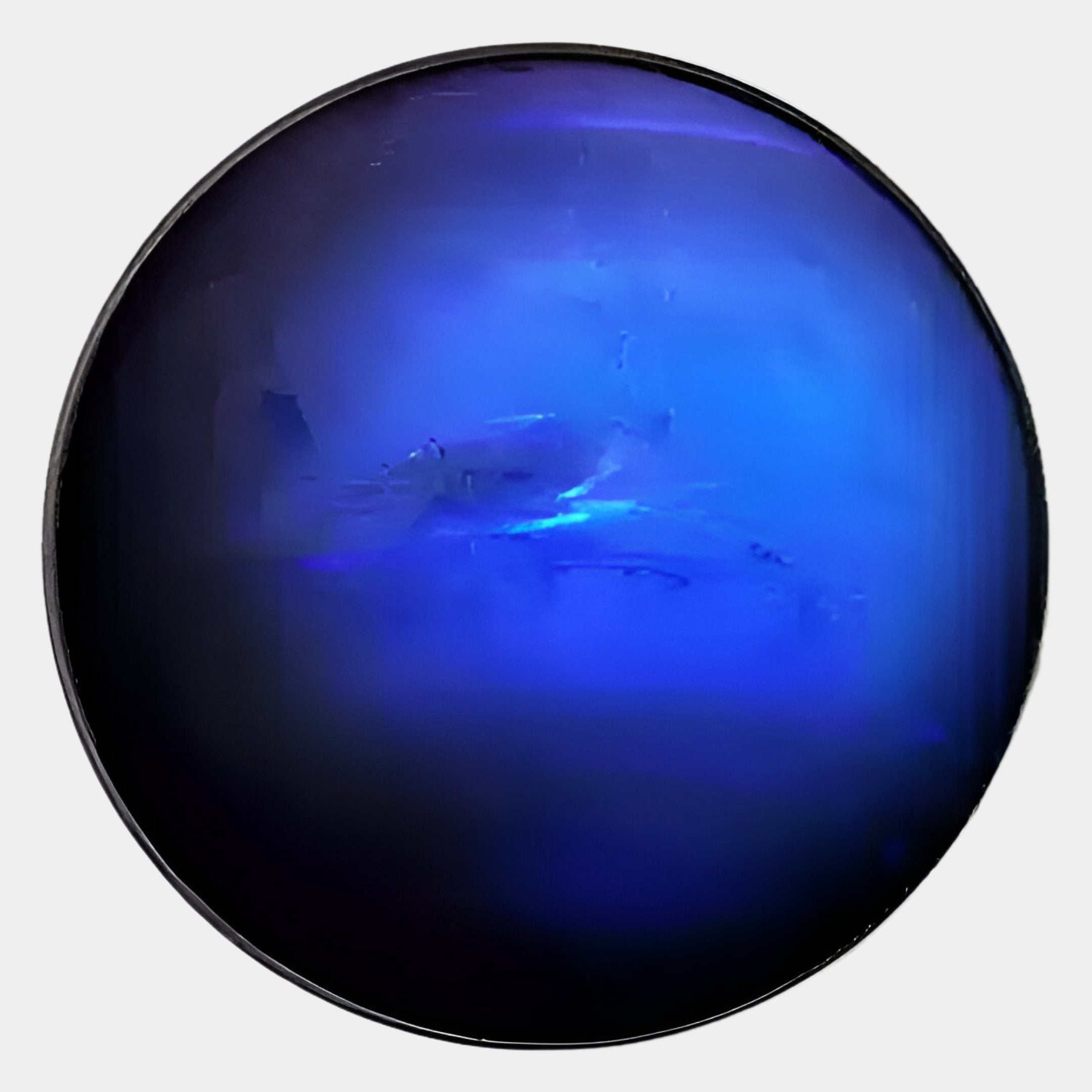 The Galaxia Neptune Crystal Porcelain LED Wall Art by Giant Sculptures features deep blue and dark purple hues with light blue streaks, capturing Neptune’s cosmic beauty—an ideal statement piece for space-inspired decor.