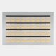 The Zenith White 3D Horizontal Acrylic LED Layered Wall Art by Giant Sculptures features five sleek black bars with frosted glass shades, casting a warm glow—ideal for adding ambient light to modern interiors. Shown on a plain white background.
