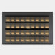 Zenith Black 3D Framed Horizontal Acrylic LED Layered Wall Art by Giant Sculptures features five minimalist rows of softly glowing yellow panels—ideal for contemporary interiors and LED wall art lovers.