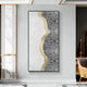 Serrana II White & Silver Wave Vertical 3D Wall Art