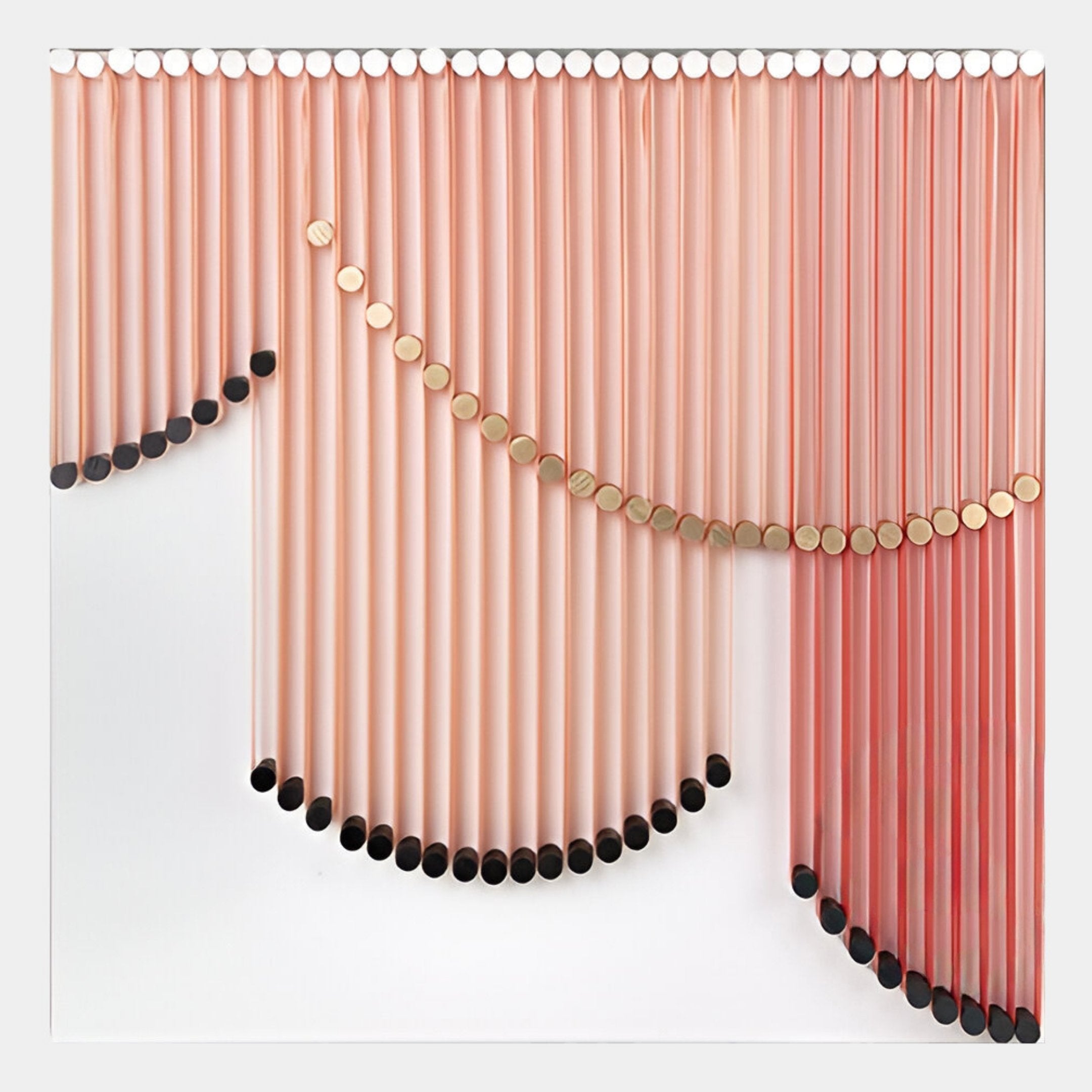 Dravena Warm Coral Elegance Ribbon 3D Wall Art