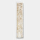 The Aeraline Soft Ivory Vertical Gradient Leather 3D Wall Art by Giant Sculptures features a tall, narrow panel with hexagonal patterns in soft ivory tones, blending modern design and texture for striking contemporary wall décor.