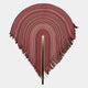 The Arclune Crimson Fold Sculptural Felt 3D Wall Art by Giant Sculptures features a stylized leaf with layered red and pink arches narrowing to a golden stem, evoking soft, sculptural elegance against a white background.