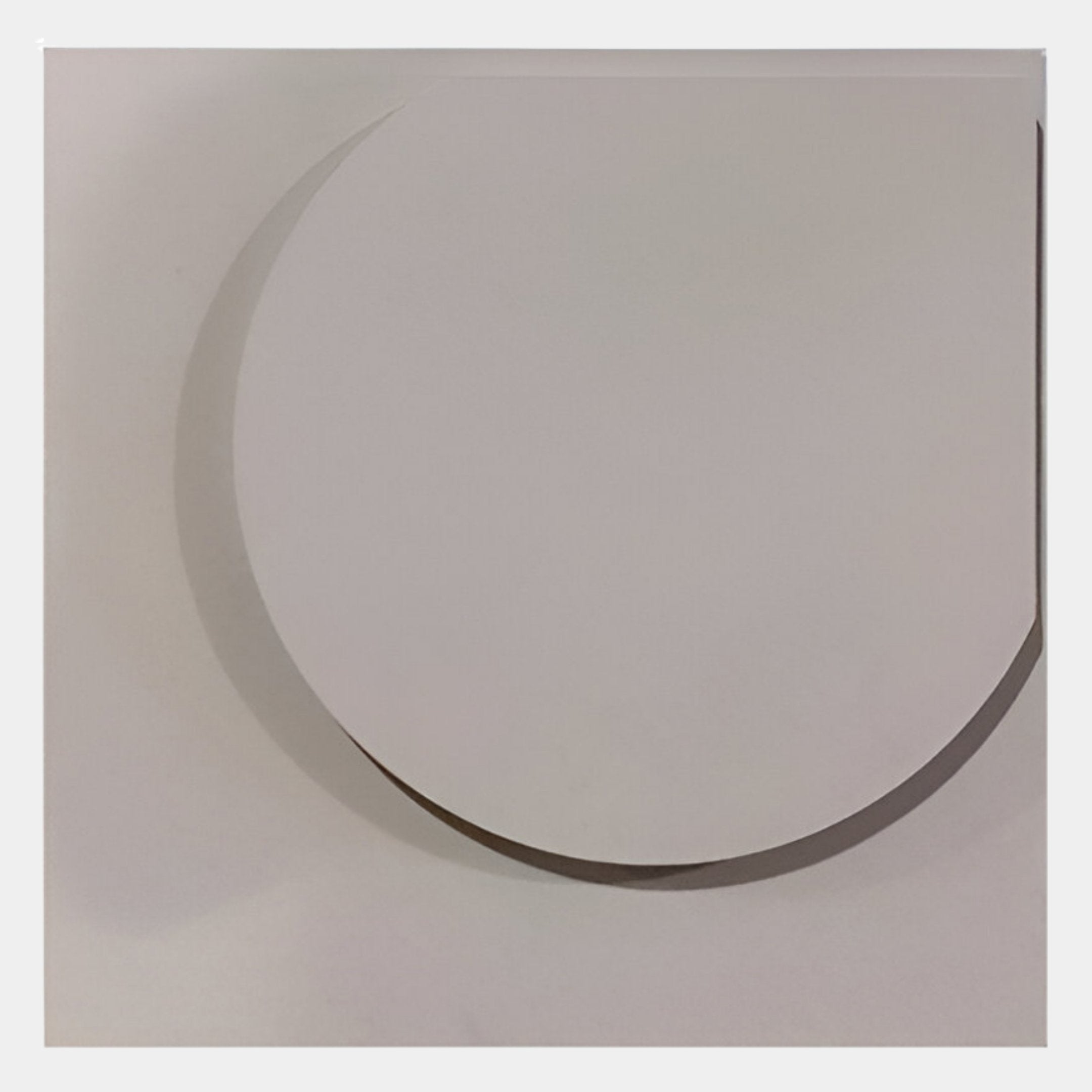 Cavora Grey Crescent Carved Hand-Painted 3D Wall Art