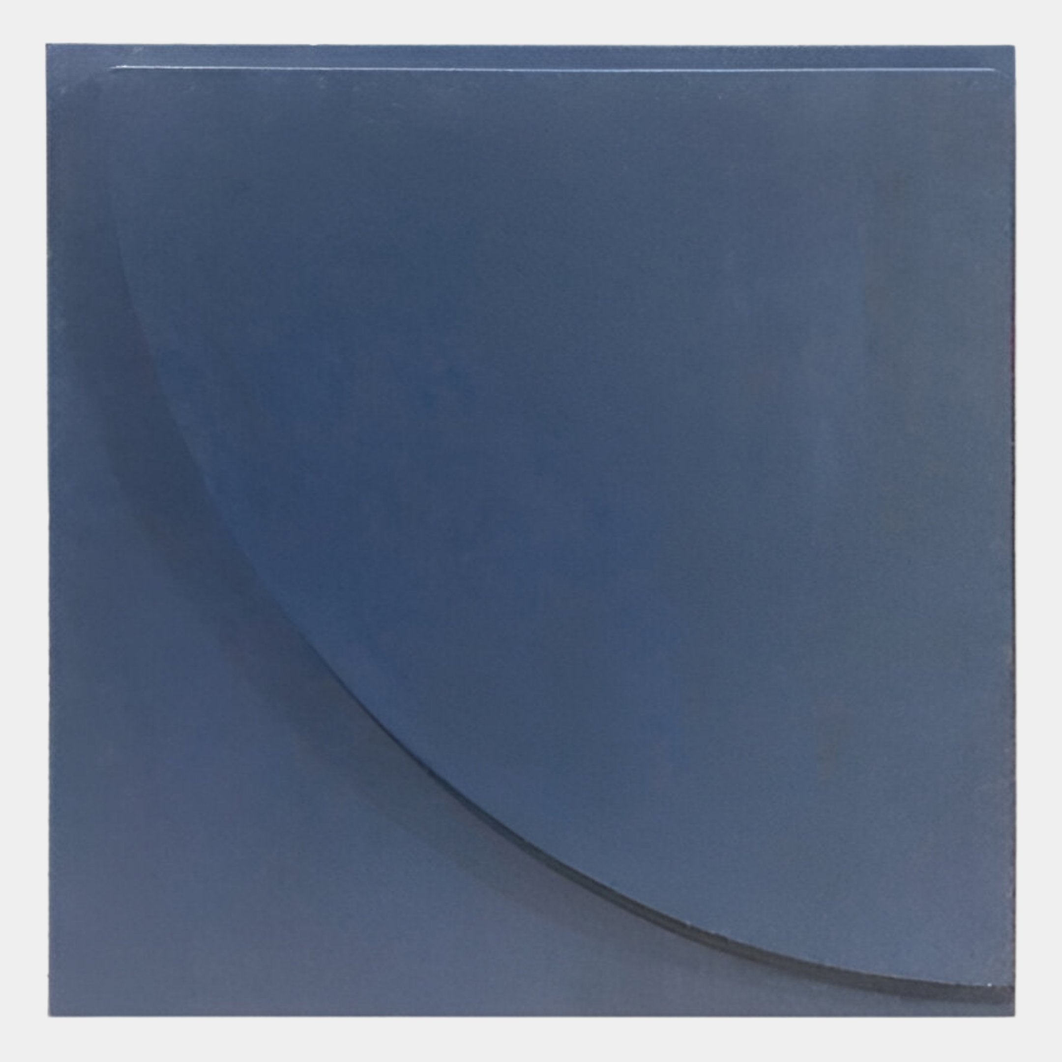 Cavora Blue Crescent Carved Hand-Painted 3D Wall Art