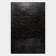 The Aeralune Midnight Black Textured Oil Painting 3D Wall Art by Giant Sculptures features rough, matte black on top and smooth, glossy black below—a striking modern decor piece with contrasting textures.