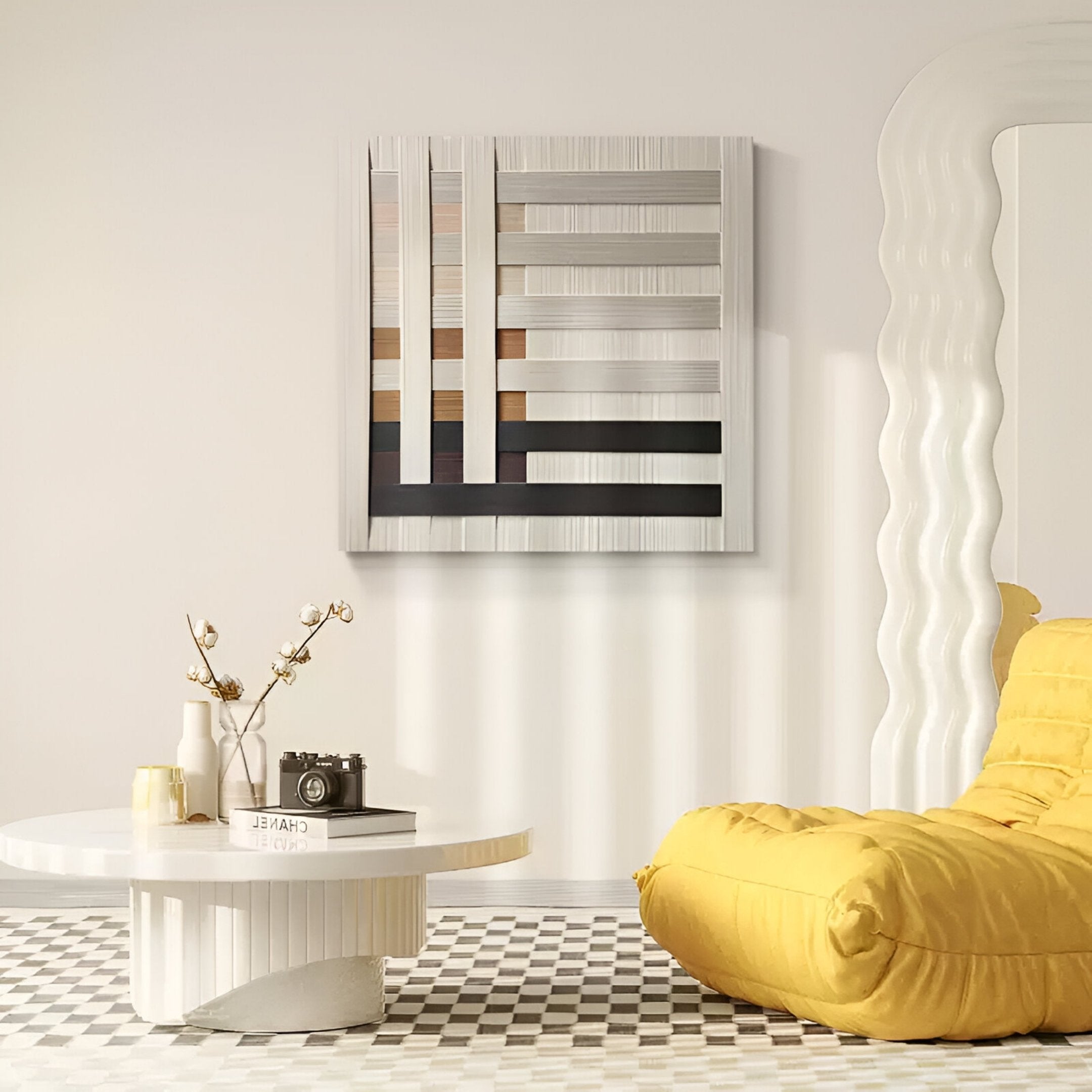 Tessella Umber & Black Interwoven Yarn 3D Wall Art