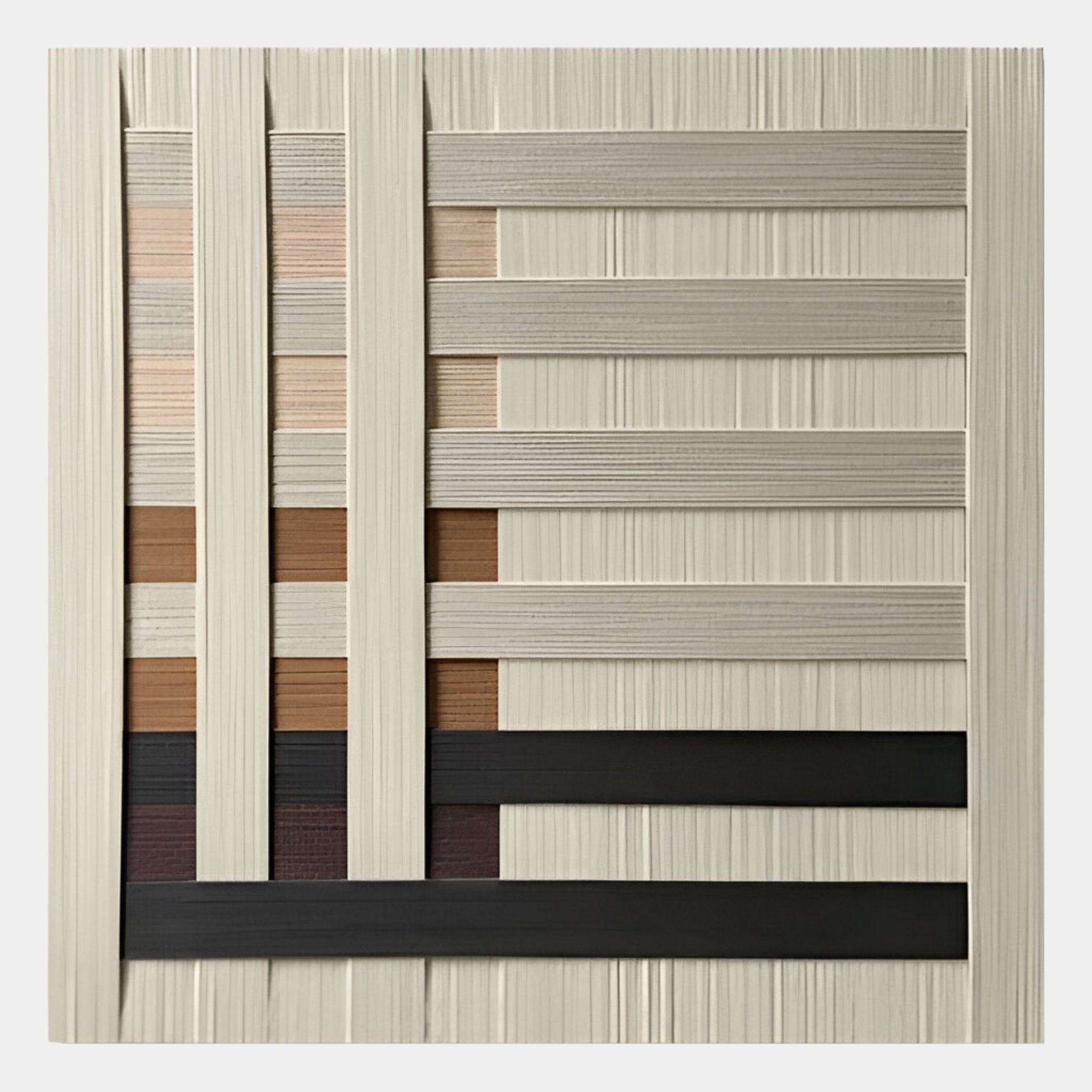 Tessella Umber & Black Interwoven Yarn 3D Wall Art