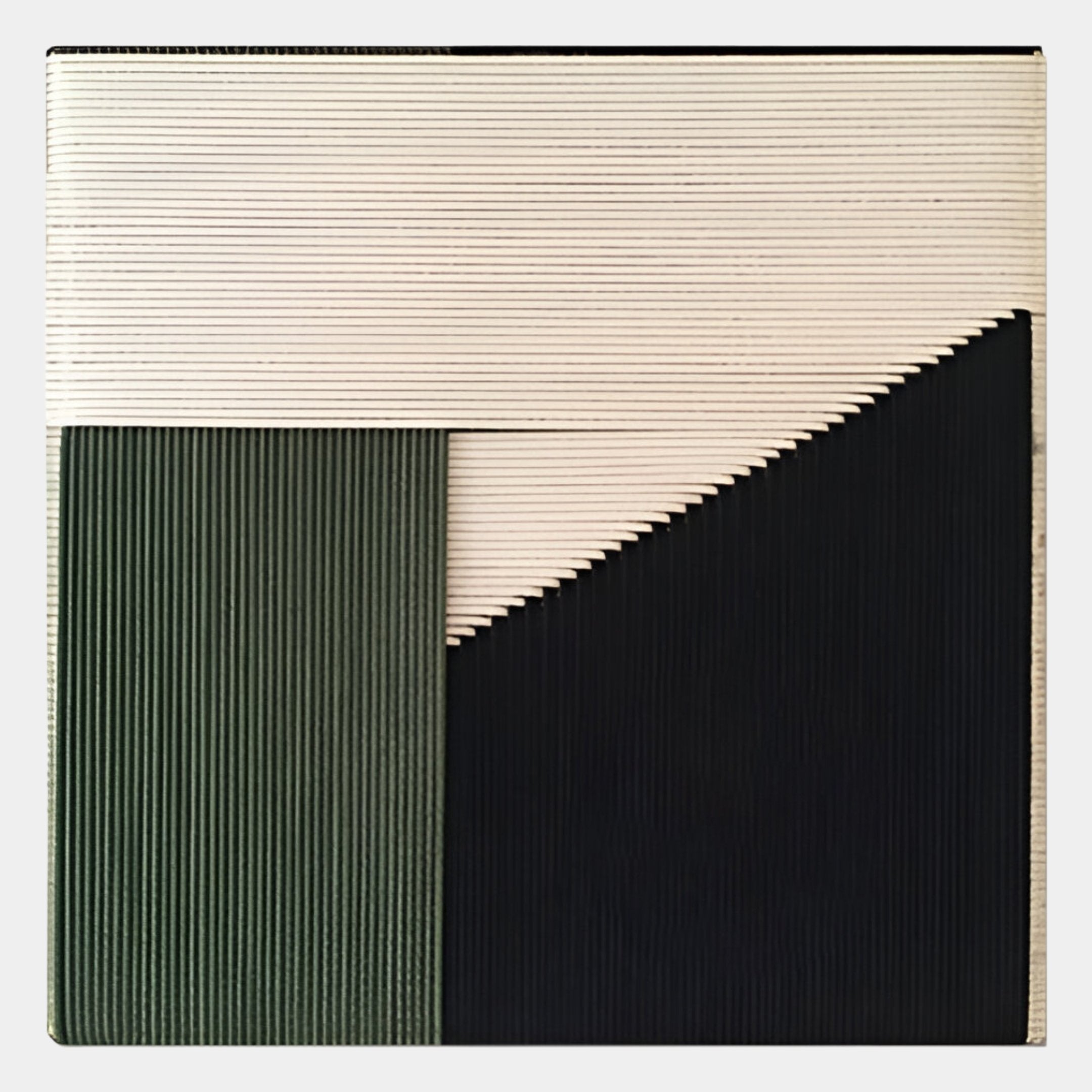Tessella Olive & Black Interwoven Yarn 3D Wall Art