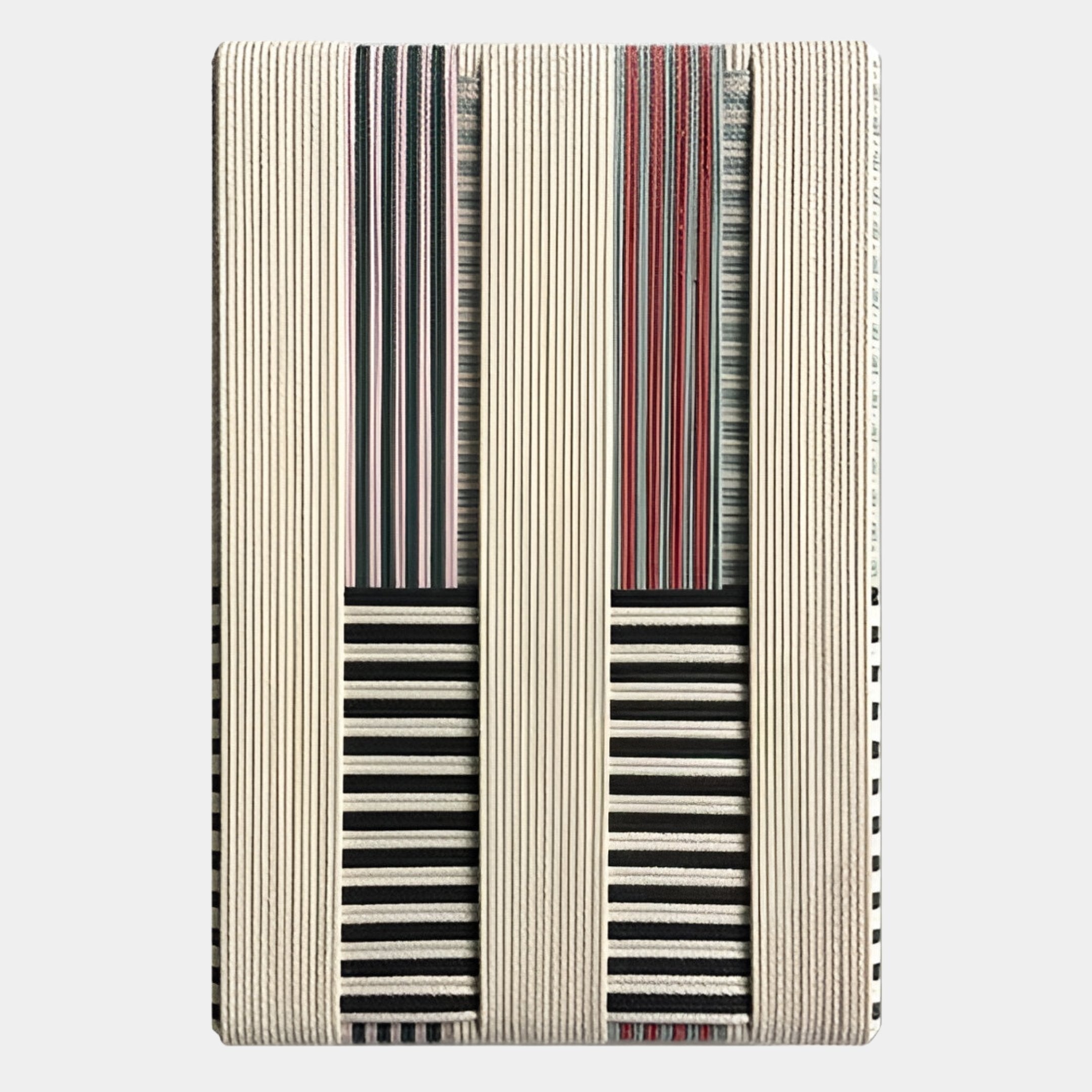 Tessella Black & Carmine Interwoven Yarn 3D Wall Art