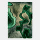 The Giant Sculptures Terracore Deep Green Contour Relief Abstract 3D Wall Art features layered topographic shapes on an earth-toned background, creating a modern elevation map look perfect for contemporary spaces.