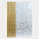 The Metallure Gold Linear Textured Acrylic Silver Foil 3D Wall Art by Giant Sculptures features a rectangular panel with vertical gold accents on the left and a textured, frosted glass surface on the right.