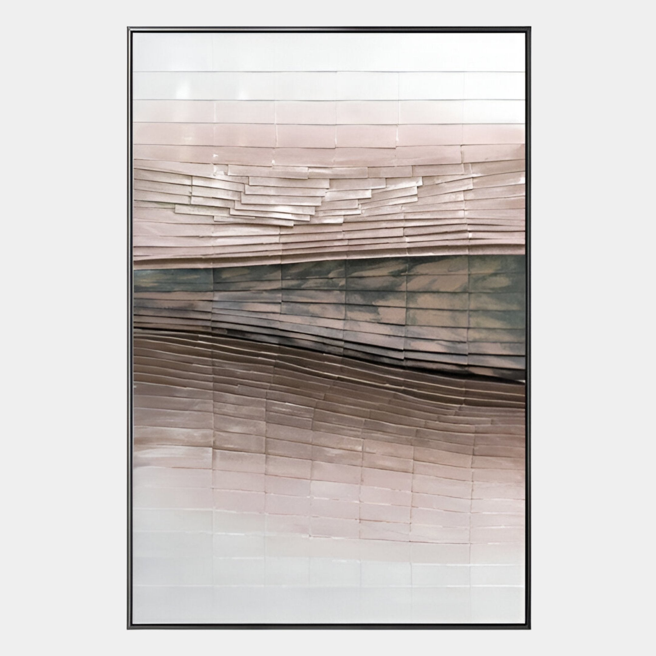 Sevara Blush Layered Hand-Painted 3D Wall Art