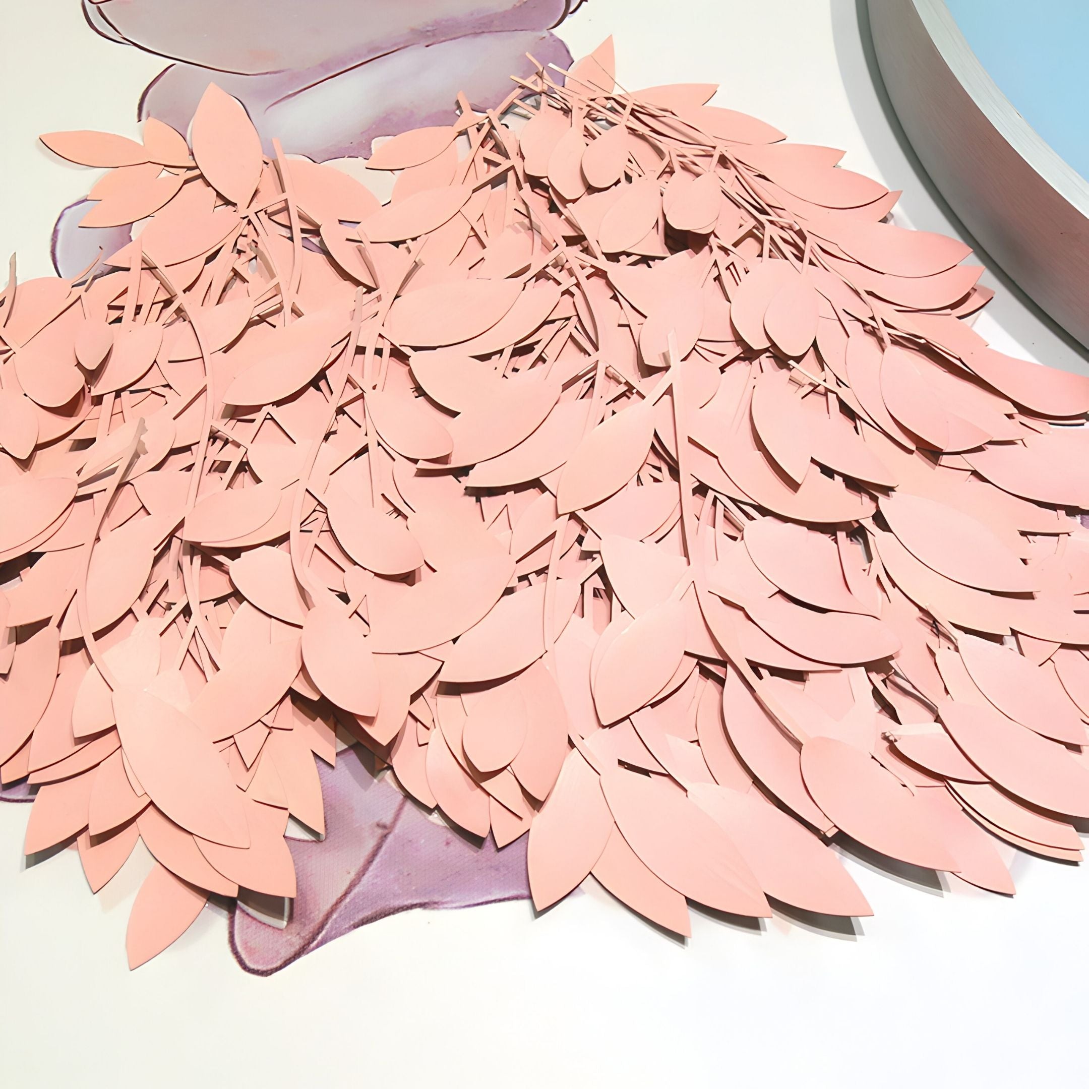 The Blossomkin Blue Petal Bunny Kids 3D Wall Art by Giant Sculptures features layered pastel petals on a soft background—an ideal, textured decor piece for children’s spaces or bunny-themed nurseries.