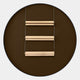 The Straylight Umber Brown Tiered Bar Round 3D Wall Art by Giant Sculptures features three light wood shelves on umber brown with slim metal rods—perfect modern decor for a minimalist look.