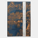Yinjaro Navy & Bronze Temple Landscape 3D Wall Art
