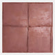 The Terracrecta Rose Painted Textured Square 3D Wall Art by Giant Sculptures features four reddish-brown, clay-like panels with raised seams—ideal for wabi-sabi decor.