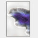 The Stratona Purple Contour Layered Wood Relief 3D Wall Art by Giant Sculptures features abstract wavy lines and fluid shapes in a gradient from white to deep purple, creating depth and movement on a light gray background.