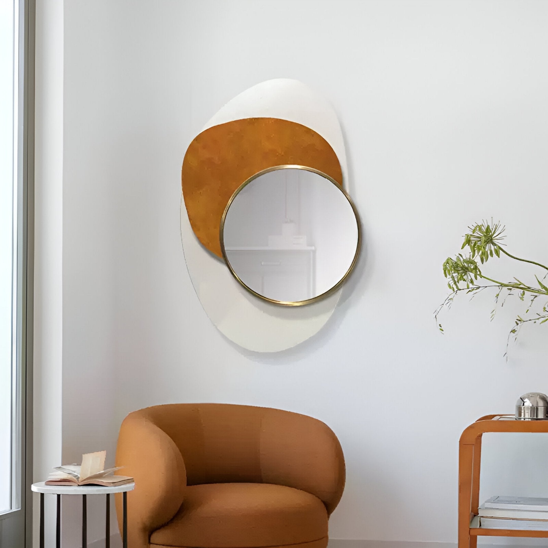 Solistra Amber III Layered Round Mirror 3D Wall Art