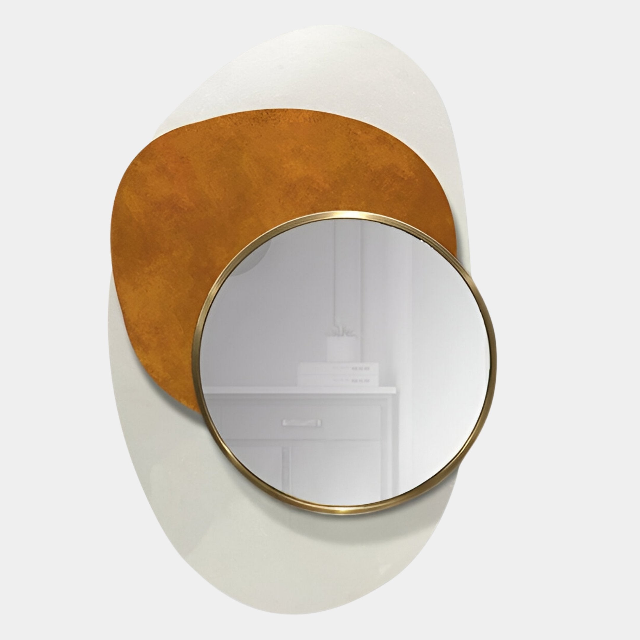 Solistra Amber III Layered Round Mirror 3D Wall Art