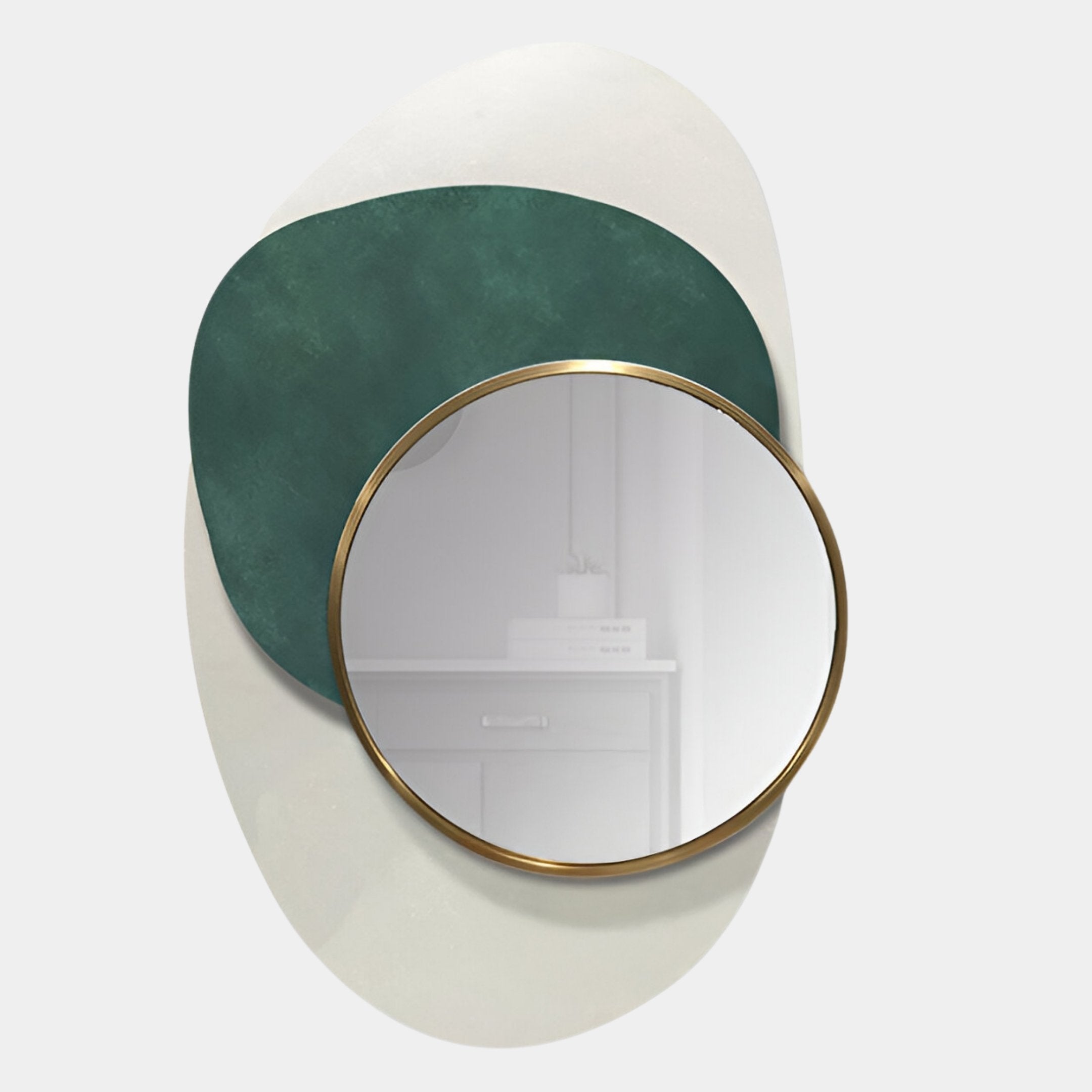 Solistra Emerald III Layered Round Mirror 3D Wall Art