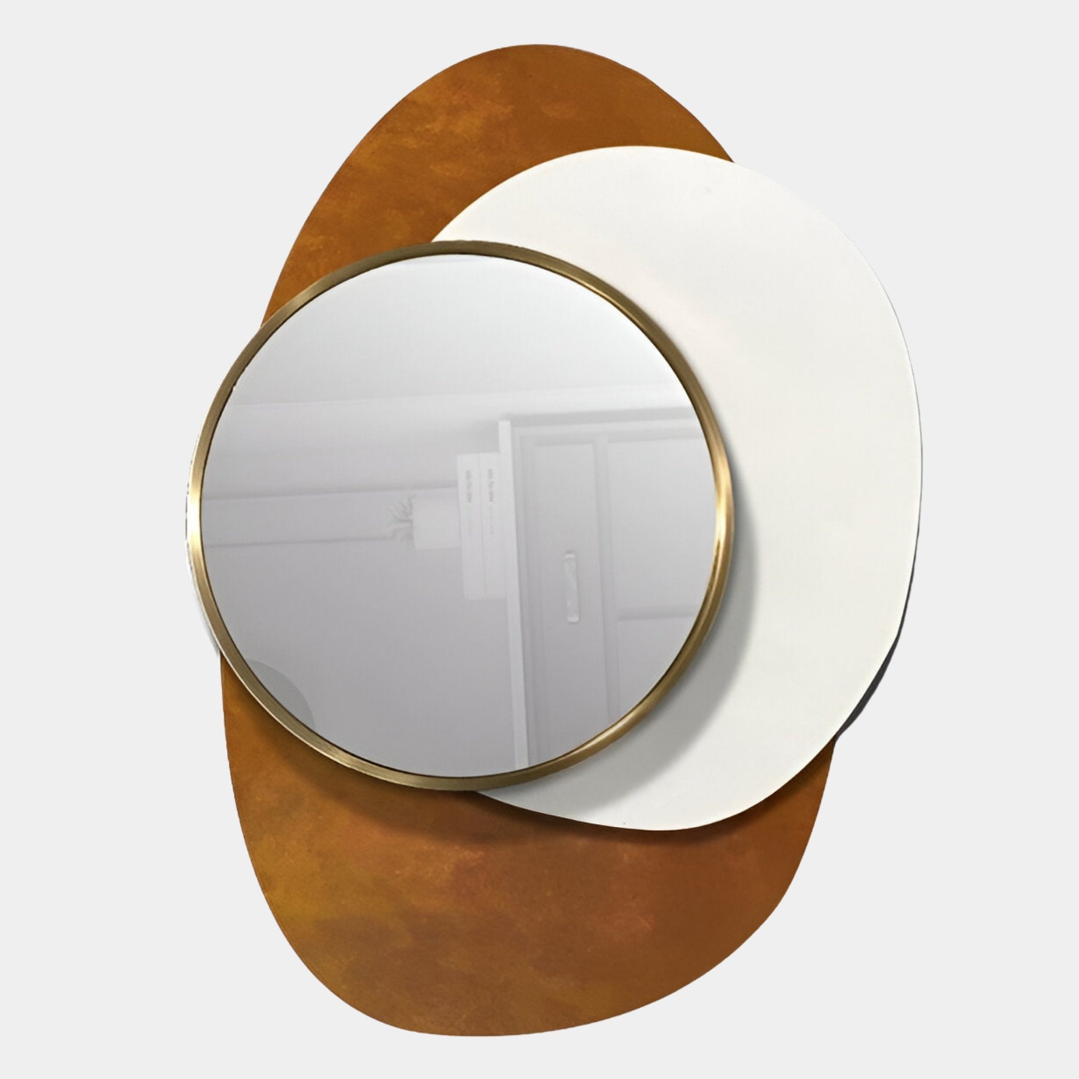 Solistra Amber I Layered Round Mirror 3D Wall Art
