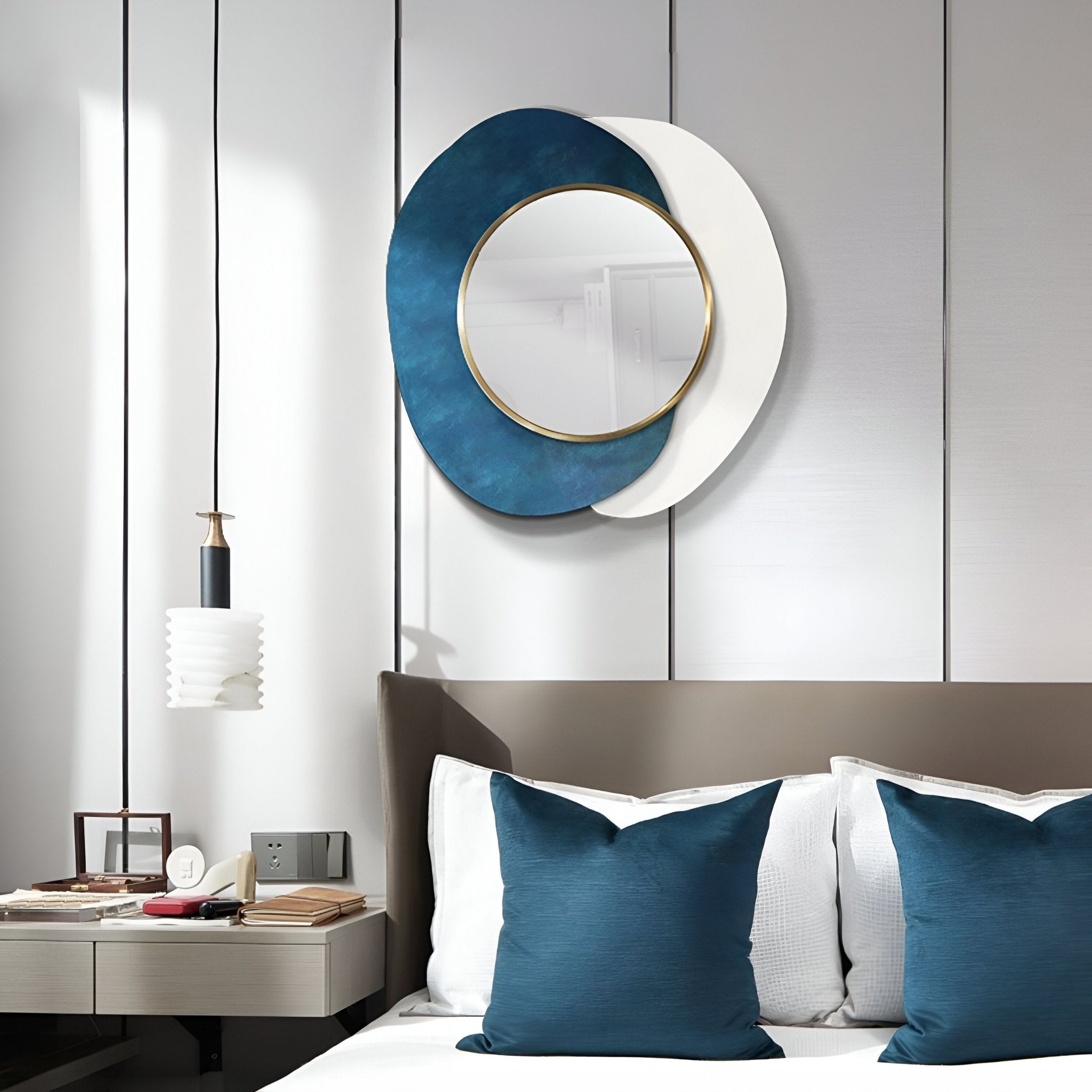 Solistra Azure II Layered Round Mirror 3D Wall Art