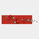 The Orbivance Red & Silver Sphere Panel 3D Wall Art by Giant Sculptures showcases stainless steel and red spheres in varied sizes on a red leather panel, forming an abstract 3D design against a plain white background.