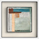 The Terralume Teal & Neutral Block Textured Framed Wall Art by Giant Sculptures features geometric rectangles and lines in teal, brown, peach, and beige on a light background—ideal as textured wall art for any space.