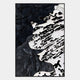 Nivoria III Black & White Textured Abstract 3D Wall Art by Giant Sculptures features dramatic swirling black, white, and gray patterns with wave-like forms and irregular shapes for a striking, high-contrast effect.