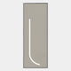 The Luminarch Beige Line LED Minimalist Wall Art by Giant Sculptures features a rectangular design with a light gray background and a single white line curving right—ideal for adding modern style to corridors.