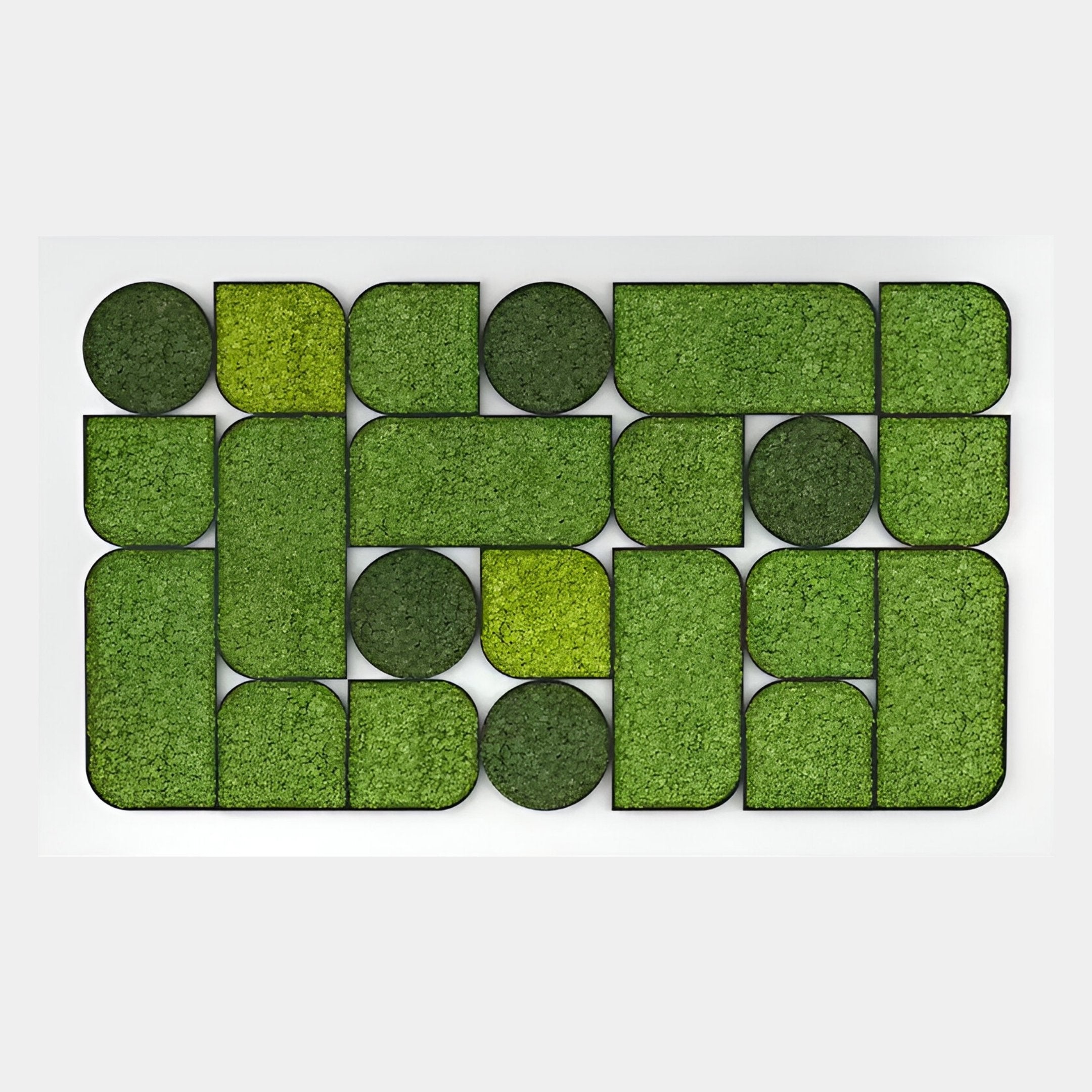 Verdura Modular Green Moss Mosaic 3D Wall Art