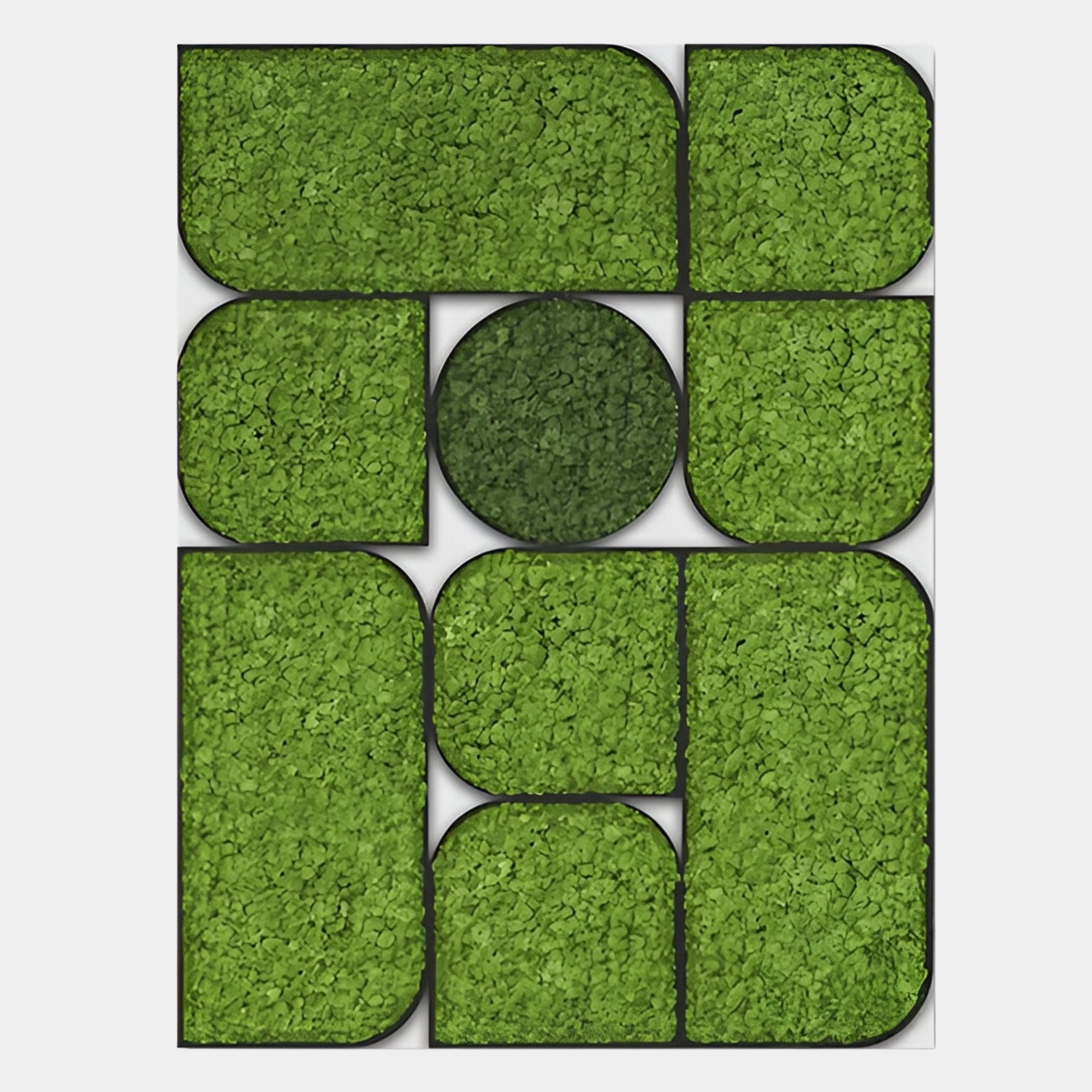 Verdura Vertical Green Moss Mosaic 3D Wall Art