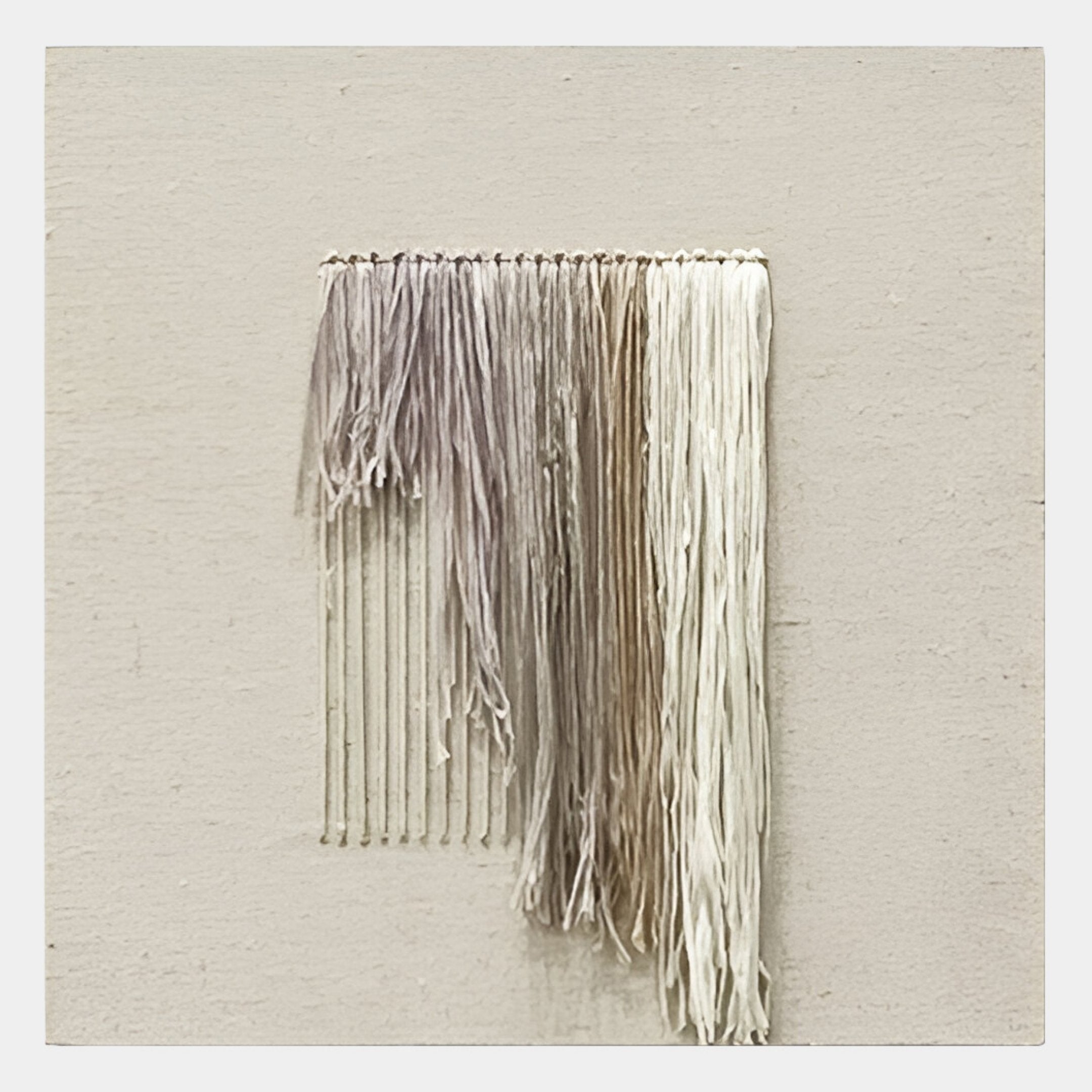 Textura Taupe Fringe Linen Rope 3D Wall Art