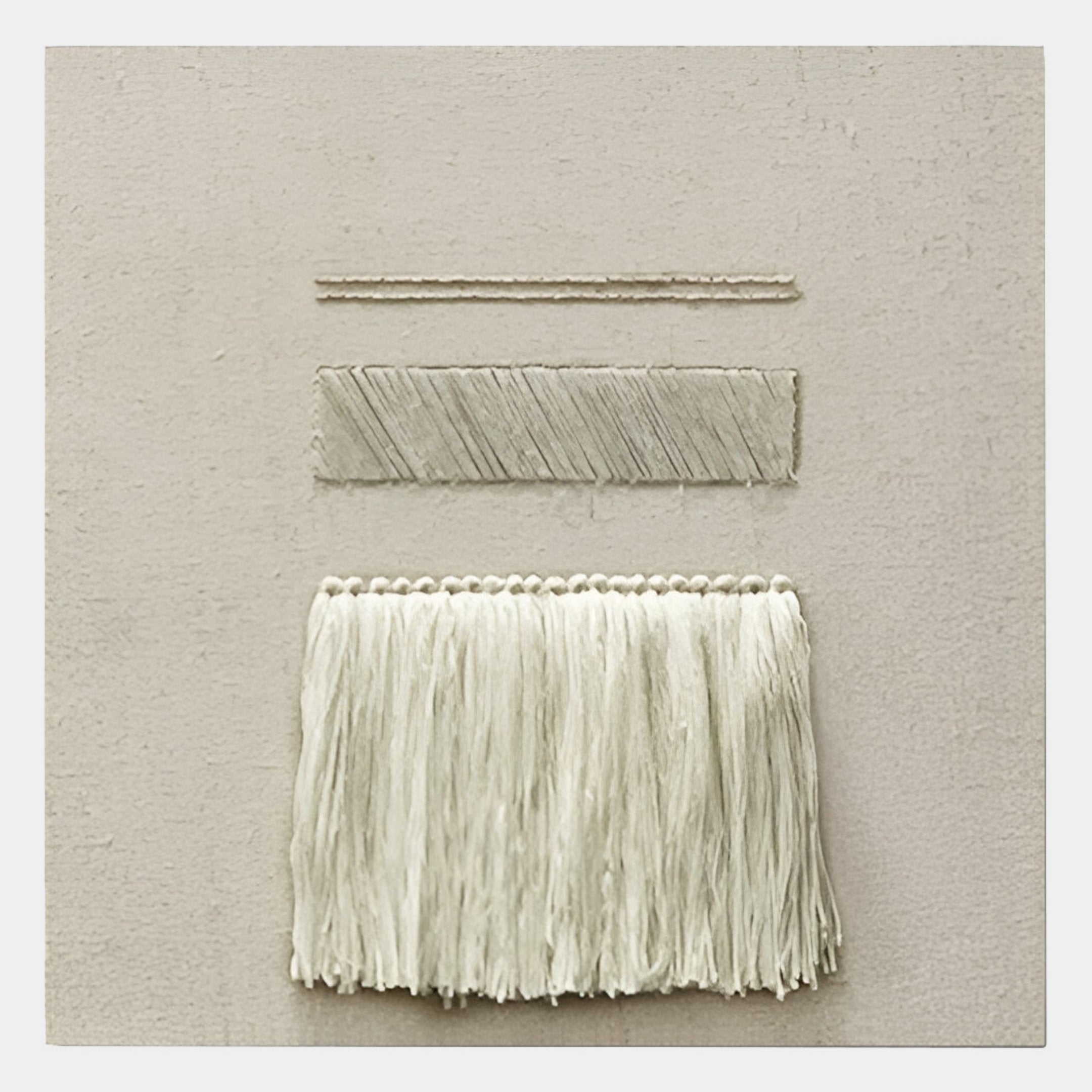 Textura Tiered Linen Fringe 3D Wall Art