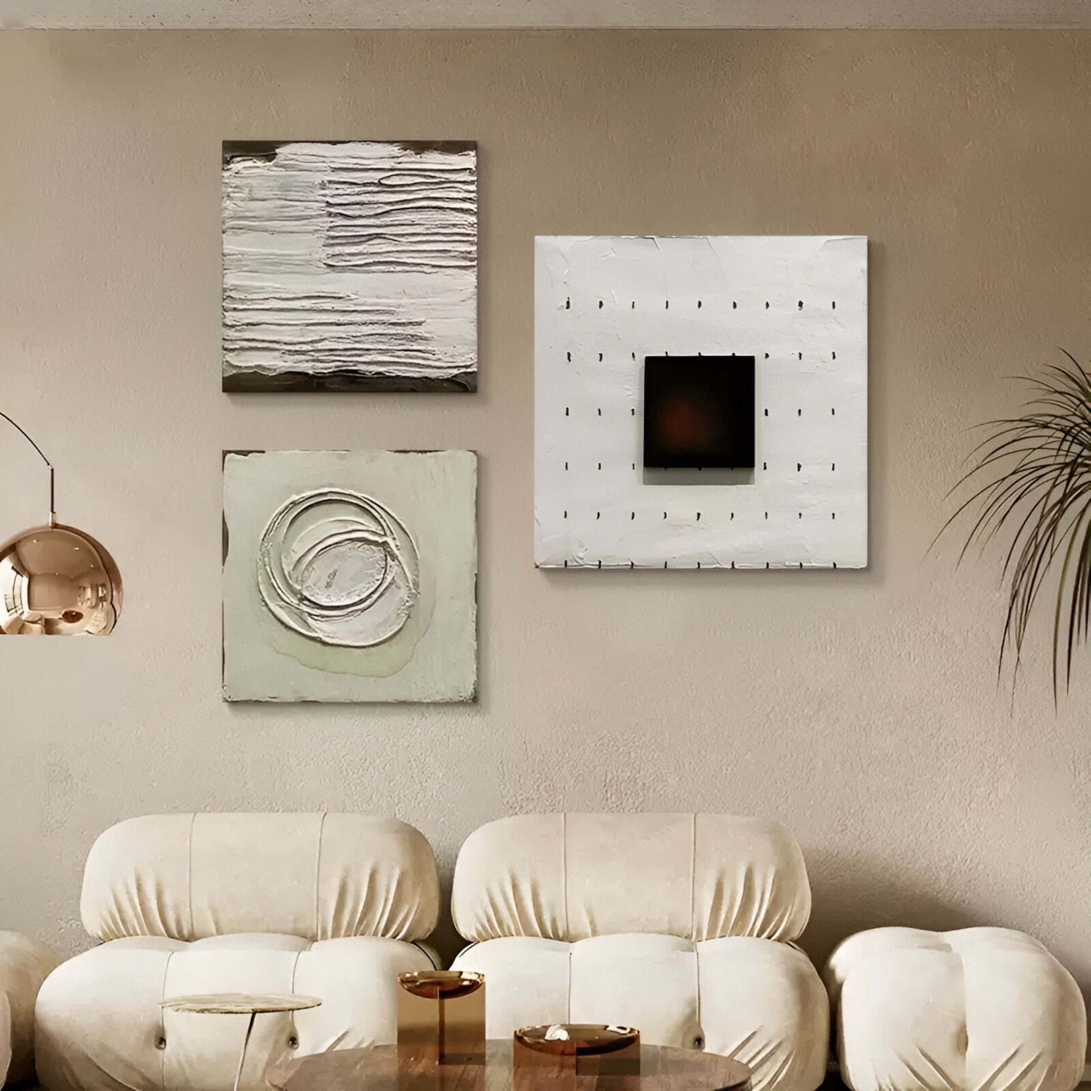 Textura Woven Grid Relief 3D Wall Art